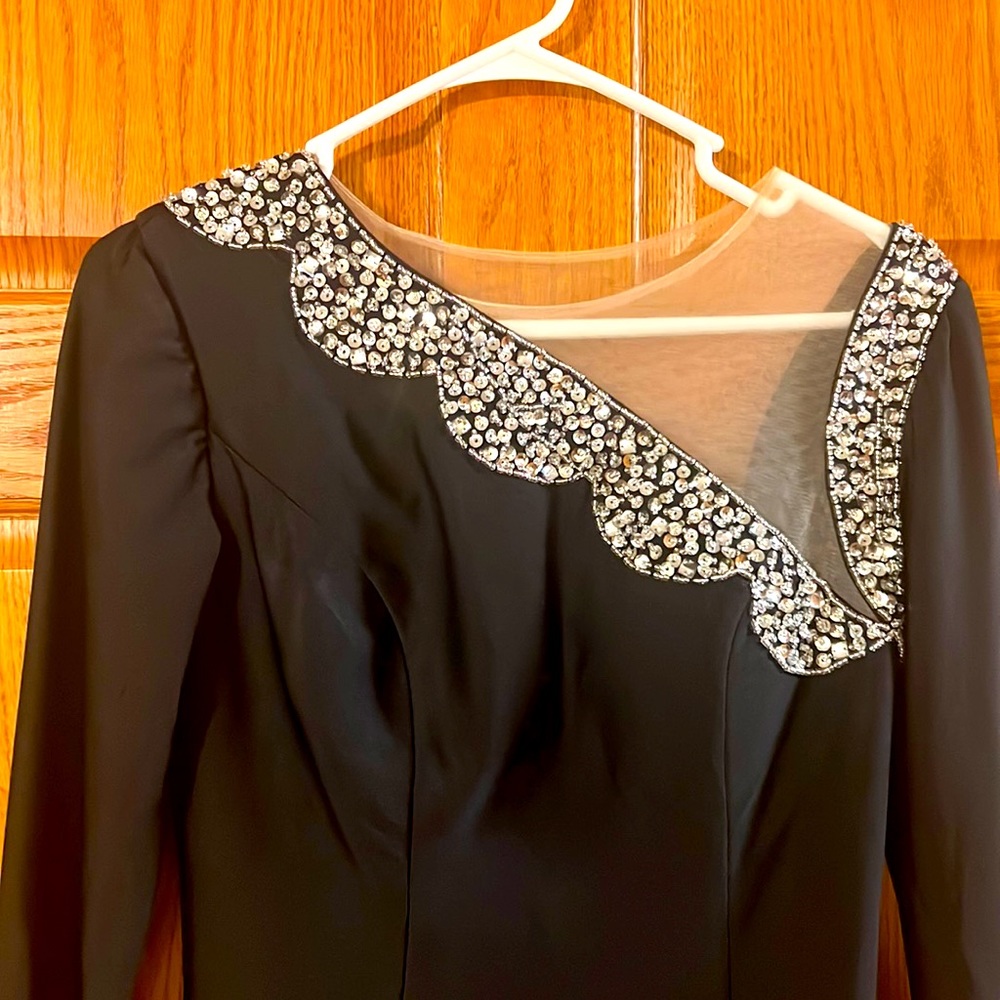 Mermaid Long sleeve beaded black dress from Promlily. US 4. Never worn.